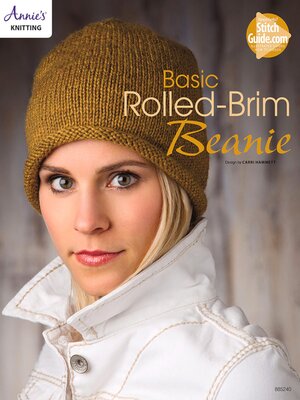 cover image of Basic Rolled-Brim Beanie Knit Pattern
